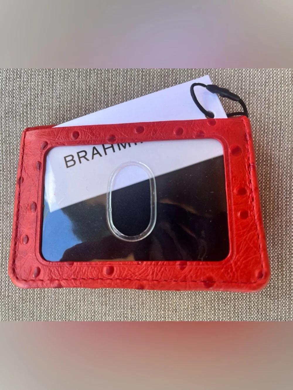 NWT Brahmin SET FLAME ALLOVER OSTRICH Medium Asher & MiNI KAY Wallet